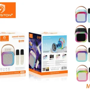 MX08 Caixa Som Bluetooth Portátil com Microfone e LED