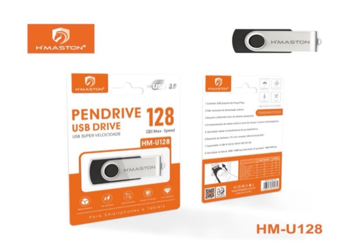 HM-U128 Pen Drive 128GB USB 3.0 High Speed - Imagem 2