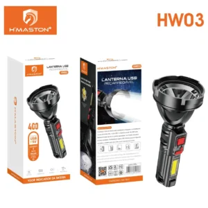 HMaston HW03 | Lanterna de Cabeça LED Recarregável com 9 LEDs e Ajuste de 90