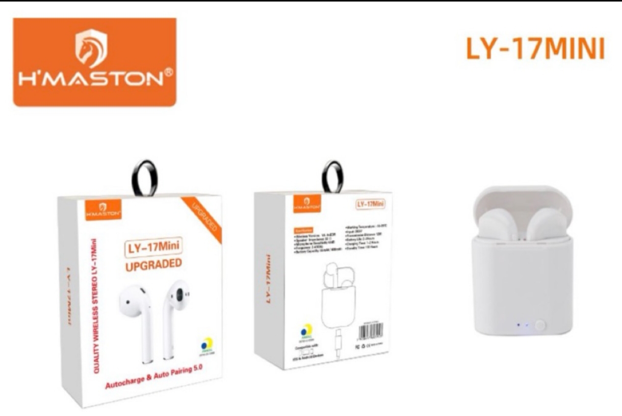 Fone de Ouvido Bluetooth HD Sem Fio - H'Maston LY17 MINI