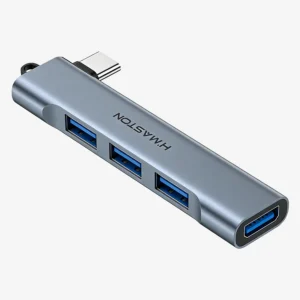 Alternative view of Hub USB Tipo C 4 em 1 - Praticidade e Portabilidade ZHQ20