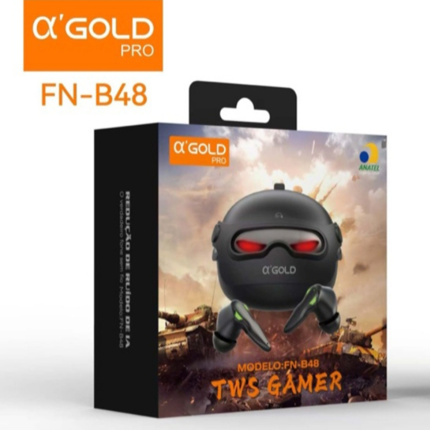 Fone Gamer, A’Gold FN-B48 TWS Bluetooth 5.4 - Imagem 2