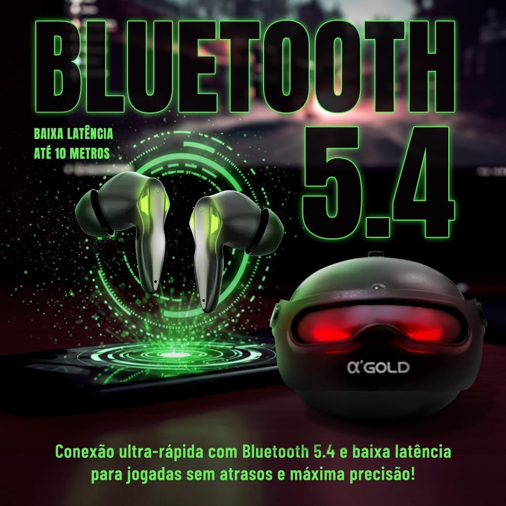 Fone Gamer, A’Gold FN-B48 TWS Bluetooth 5.4 - Imagem 8