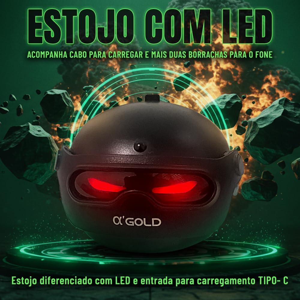 Fone Gamer, A’Gold FN-B48 TWS Bluetooth 5.4 - Imagem 6