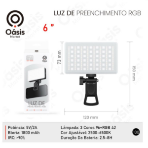 OIH4989 Luz de Preenchimento RGB 6" Oásis