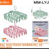 Varal Multi Uso Dobrável com 32 Presilhas MMLYJ32