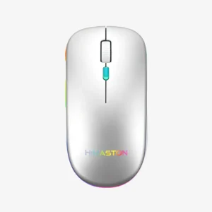 Mouse Sem Fio RGB Ergonômico Recarrregável Prata H'maston E1200