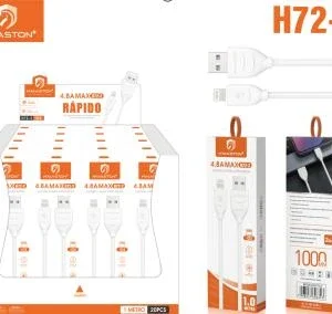 Cabo Carregamento e Transmissão de Dados USB e lightning 4.8A 1M HMaston H72-2