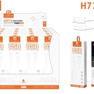Cabo Carregamento Rápido e Transmissão de Dados H'Maston H77-3